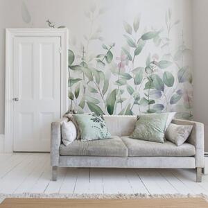 Watercolour Leaves Wall Mural