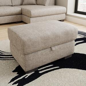 Carson Chunky Chenille Large Storage Footstool