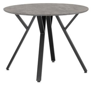 Athens 4 Seater Round Dining Table, Grey Concrete Effect