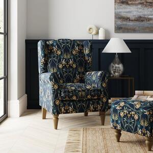 Oswald Havisham Print Wingback Armchair