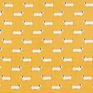 By the Metre Bertie Ochre PVC Fabric