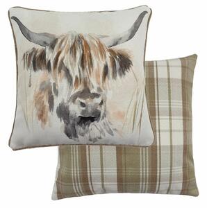 Watercolour Highland Cow Cushion