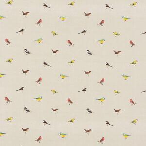 By the Metre Garden Birds Natural Oil Cloth