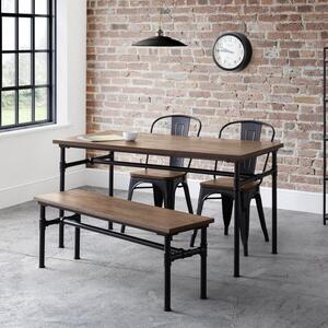 Carnegie 4 Seater Rectangular Dining Table, Mocha Brown