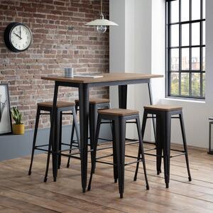 Grafton Set of 4 Bar Height Bar Stools, Mocha