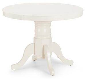 Stanmore 4-6 Seater Round Extendable Dining Table, Off White