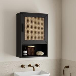 Winslow Wall Cabinet Black Rattan