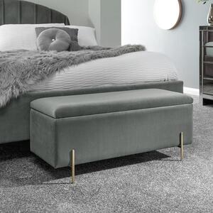 Mystica Velour Ottoman Storage Bench