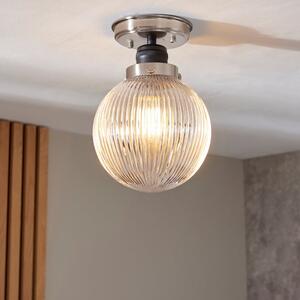 Broden Ribbed Bathroom Flush Ceiling Light