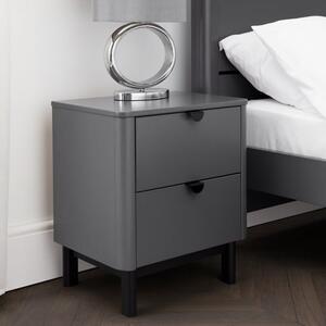 Chloe 2 Drawer Bedside Table, Grey