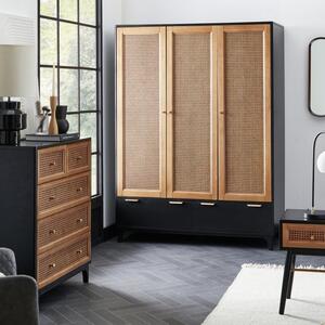 Franco Triple Wardrobe, Black