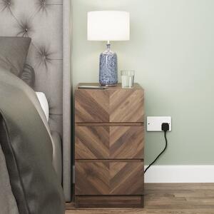 Taranto 3 Drawer Bedside Table