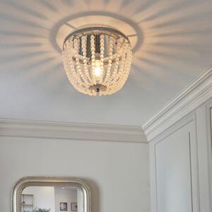 Alora Beaded Bathroom Flush Ceiling Light