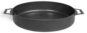 Cook King 50cm Steel Pan with 2 Handles Black
