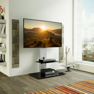 Eno Pedestal TV Unit with Shelf for TVs up to 55"