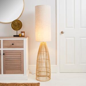 Cortado Natural Wicker Floor Lamp