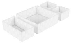 Set of 4 White Nylon Drawer Organisers