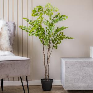 Artificial Mini Leaf Gingko Tree in Black Plant Pot