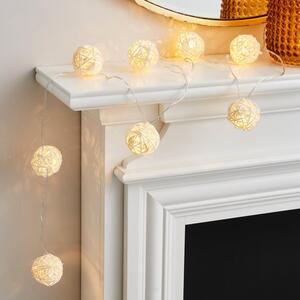 Rattan Ball LED String Lights