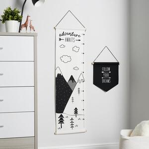 Ickle Bubba Mono Mountains Wall Art & Growth Chart Set