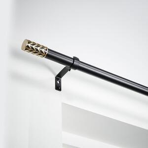 Geometric Extendable Metal Eyelet Curtain Pole