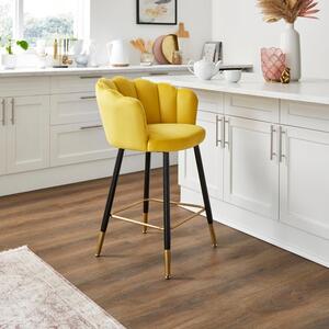 Vivian Counter Height Bar Stool, Velvet