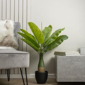 Artificial Real Touch Banana Tree in Black Plant Pot