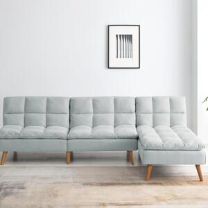 Cloud Fabric Corner Double Sofa Bed