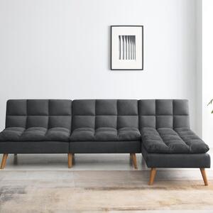 Cloud Fabric Corner Double Sofa Bed