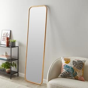 Pine Rounded Full Length Leaner Mirror