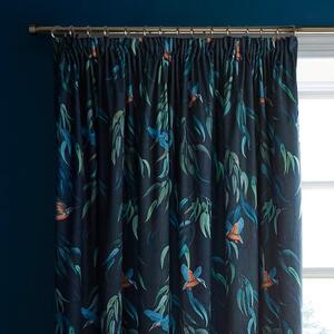 Natural History Museum Kingfisher Pencil Pleat Curtains