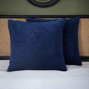 Dorma Genevieve Navy Continental Square Pillowcase Navy Blue
