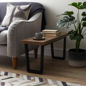 Freddie Long Side Table, Rustic Wood