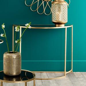 Pacific Veneziano Console Table, Iron & Glass