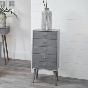 Pacific Chaya 5 Drawer Chest, Grey Pine