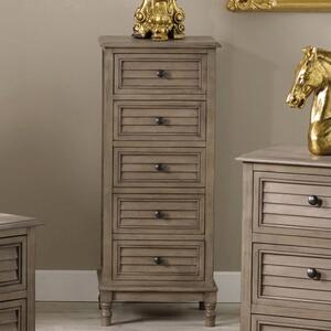 Pacific Ashwell 5 Drawer Chest, Taupe Pine