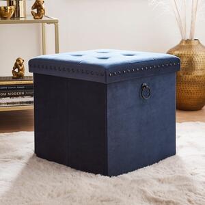 Velvet Cube Ottoman