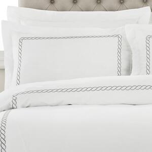 Paoletti Cleopatra Silver 100% Cotton Oxford Pillowcase