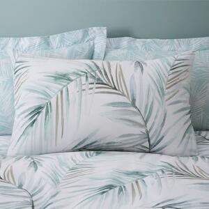 Serenity Palm Leaf Seafoam Oxford Pillowcase