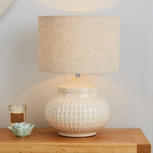 Zeeburg Urchin Ceramic Cream Table Lamp