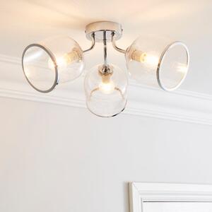 Lenny 3 Light Semi Flush Ceiling Light