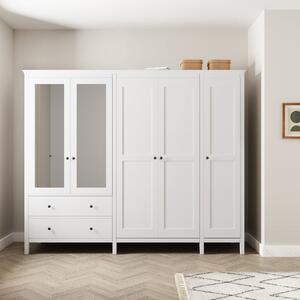 Lynton 5 Door Wardrobe, White