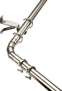 Swish Stud Metal Bay Curtain Pole with Rings