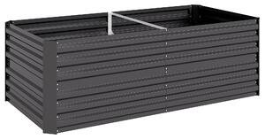 Outsunny Galvanised Steel Raised Bed, Rectangular Garden Boxes for Outdoor Garden, Dark Grey, 180 x 90 x 59 cm Aosom UK