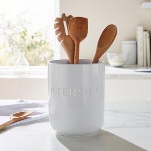 Ceramic Utensil Holder White