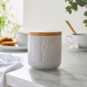 Ceramic Sugar Canister Grey