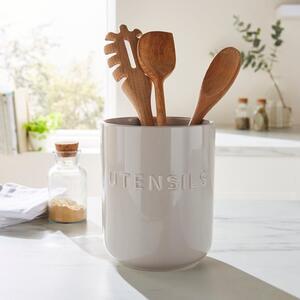 Ceramic Utensil Holder Grey