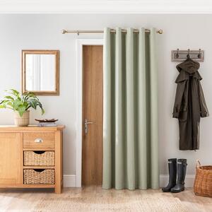 Luna Brushed Blackout Eyelet Door Curtain