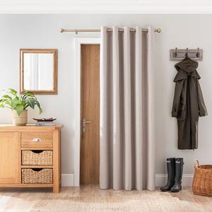 Luna Brushed Blackout Eyelet Door Curtain