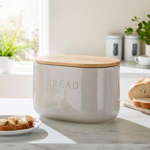 Ceramic Bread Bin Grey